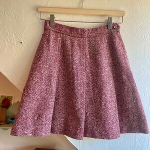 Vintage Garland Wool Blend Pleated Mini Skirt